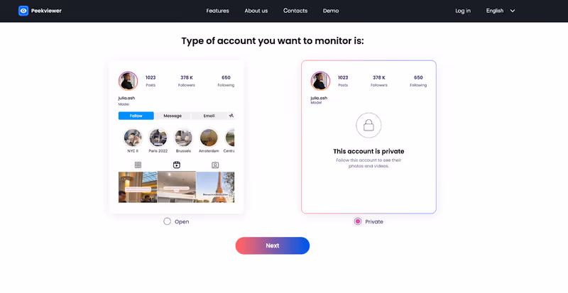 How to use Peekviewer Instagram tagged photo viewer: account creation