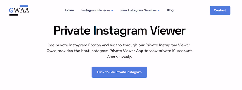 A screenshot of the Gwaa main page