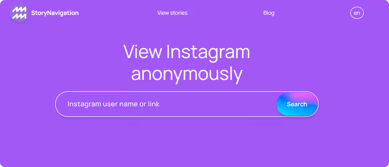 Use third-party apps to look at Instagram without account: StoryNavigation
