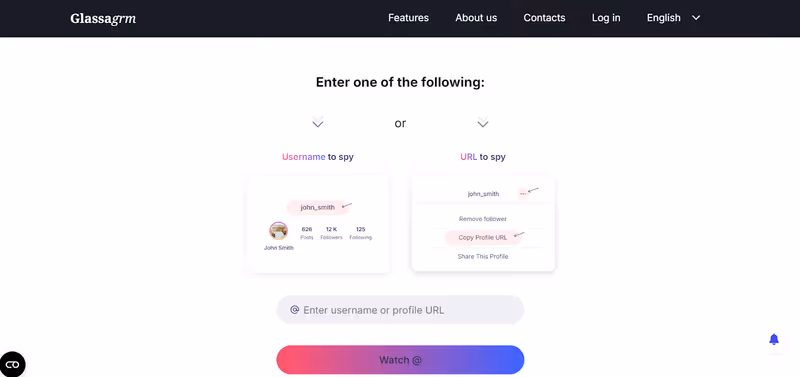 enter the username of account - step-by-step guide how to use Peekviewer